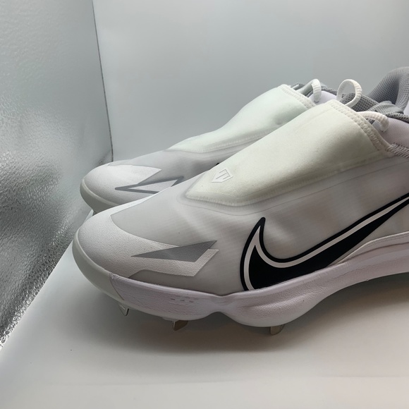 Nike Force Zoom Trout 8 Pro Metal Baseball Cleats Gray/White/Green Size 14 - Picture 2 of 15